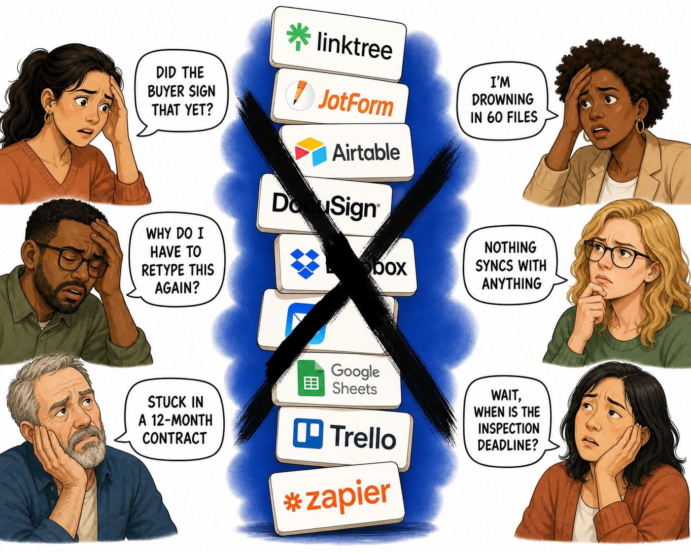 The chaos of running a real estate transaction across nine disconnected tools